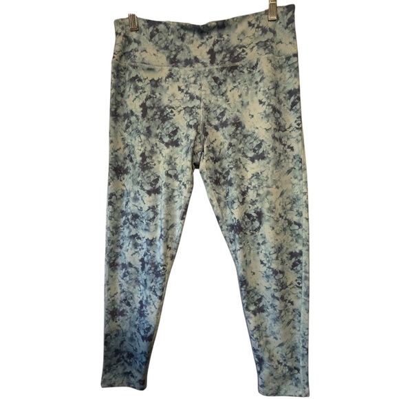 BCBGeneration athletic leggings workout exercise pants Storm blue LG EUC - Picture 1 of 12